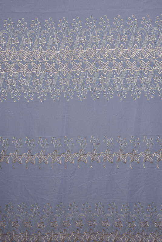 BRODE 2550 DESEN BEYAZ RENK TEK KANAT Hazır dikilmiş Pileli Fon Perde 300*260 cm - 16