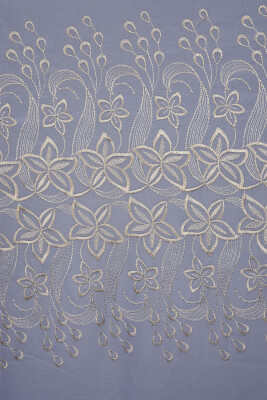 BRODE 2550 DESEN BEYAZ RENK TEK KANAT Hazır dikilmiş Pileli Fon Perde 300*260 cm - 17