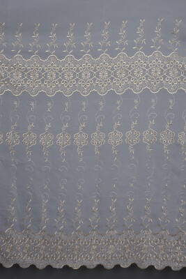 BRODE 2650 DESEN BEYAZ RENK TEK KANAT Hazır dikilmiş Pileli Fon Perde 300*260 cm - 4