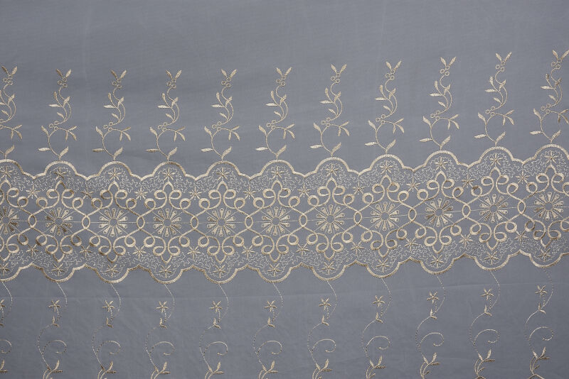 BRODE 2650 DESEN BEYAZ RENK TEK KANAT Hazır dikilmiş Pileli Fon Perde 300*260 cm - 5