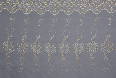 BRODE 2650 DESEN BEYAZ RENK TEK KANAT Hazır dikilmiş Pileli Fon Perde 300*260 cm - 6