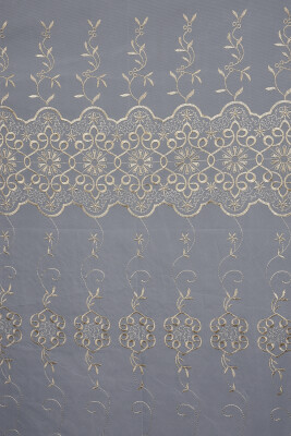 BRODE 2650 DESEN BEYAZ RENK TEK KANAT Hazır dikilmiş Pileli Fon Perde 300*260 cm - 8