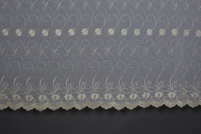 BRODE 2750 DESEN KREM RENK TEK KANAT Hazır dikilmiş Pileli Fon Perde 300*260 cm - 3