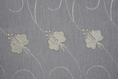 BRODE 2750 DESEN KREM RENK TEK KANAT Hazır dikilmiş Pileli Fon Perde 300*260 cm - 7