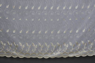 BRODE 2850 DESEN KREM RENK TEK KANAT Hazır dikilmiş Pileli Fon Perde 300*260 cm - 4