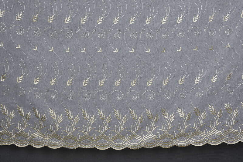 BRODE 2850 DESEN KREM RENK TEK KANAT Hazır dikilmiş Pileli Fon Perde 300*260 cm - 4