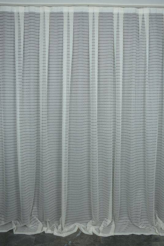 BÜYÜK BAKLAVA MODEL KREM RENK TEK KANAT Hazır dikilmiş Pileli Fon Perde 300*260 cm - 2