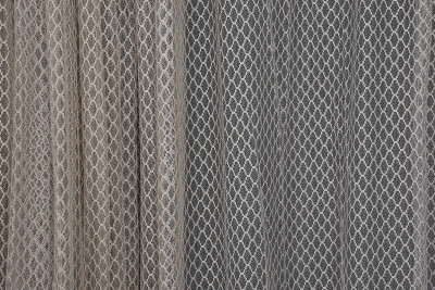 BÜYÜK BAKLAVA MODEL VİZON RENK TEK KANAT Hazır dikilmiş Pileli Fon Perde 300*260 cm - 2