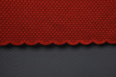 BÜYÜK PETEK MODEL KIRMIZI RENK TEK KANAT Hazır dikilmiş Pileli Fon Perde 75*260 cm - 2