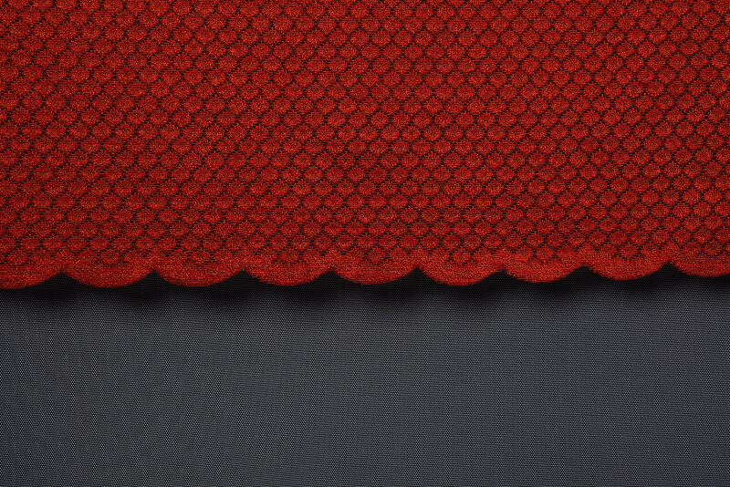 BÜYÜK PETEK MODEL KIRMIZI RENK TEK KANAT Hazır dikilmiş Pileli Fon Perde 75*260 cm - 2