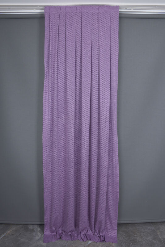 BÜYÜK PETEK MODEL LİLA RENK TEK KANAT Hazır dikilmiş Pileli Fon Perde 75*260 cm - 1