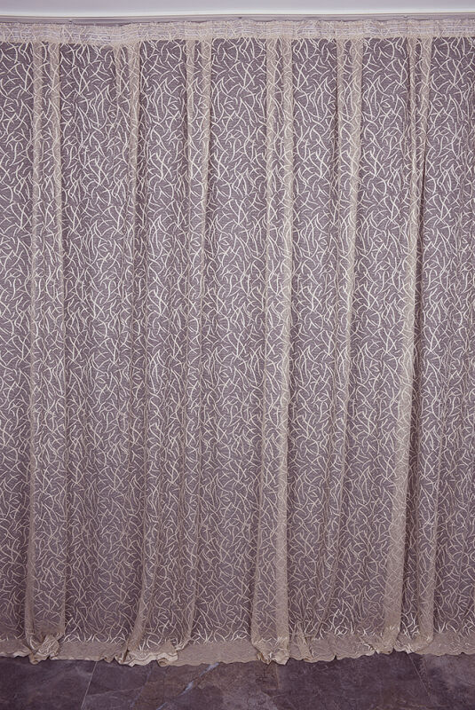 ÇALI MODEL VİZON RENK TEK KANAT Hazır dikilmiş Pileli Fon Perde 300*260 cm - 1