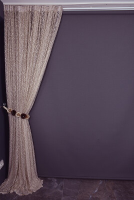 ÇALI MODEL VİZON RENK TEK KANAT Hazır dikilmiş Pileli Fon Perde 300*260 cm - 5