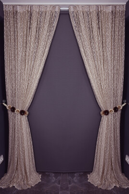 ÇALI MODEL VİZON RENK TEK KANAT Hazır dikilmiş Pileli Fon Perde 300*260 cm - 7