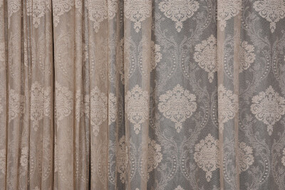 ÇERÇEVELİ DAMAKS VİZON RENK TEK KANAT Hazır dikilmiş Pileli Fon Perde 300*260 cm - 6