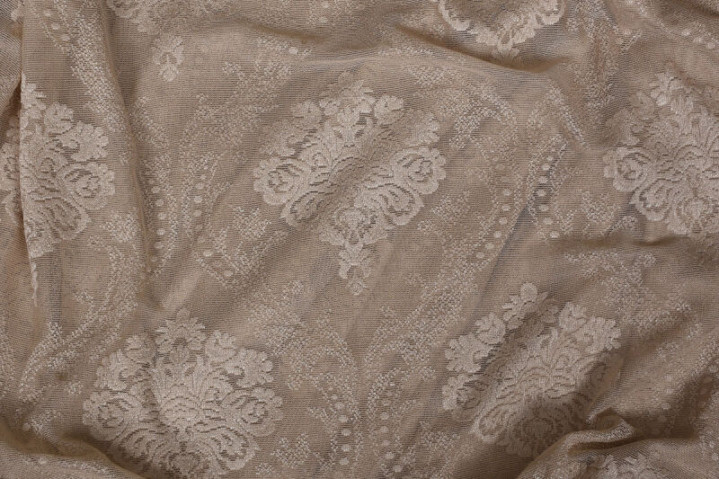 ÇERÇEVELİ DAMAKS VİZON RENK TEK KANAT Hazır dikilmiş Pileli Fon Perde 300*260 cm - 7