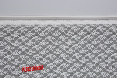 ÇİÇEK KREM RENK PİLESİZ TEK KANAT Fon Perde 300*260 cm - 2