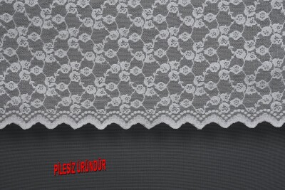 ÇİÇEK KREM RENK PİLESİZ TEK KANAT Fon Perde 300*260 cm - 4