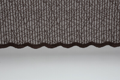 ÇİZGİLİ MODEL ACI KAHVE RENK TEK KANAT Pileli Fon Perde 75*260 cm - 2