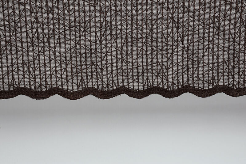 ÇİZGİLİ MODEL ACI KAHVE RENK TEK KANAT Pileli Fon Perde 75*260 cm - 2