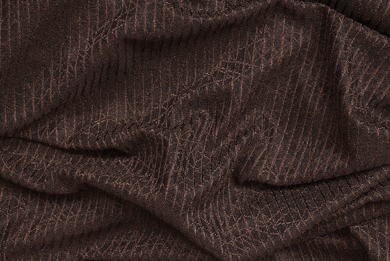 ÇİZGİLİ MODEL ACI KAHVE RENK TEK KANAT Pileli Fon Perde 75*260 cm - 6