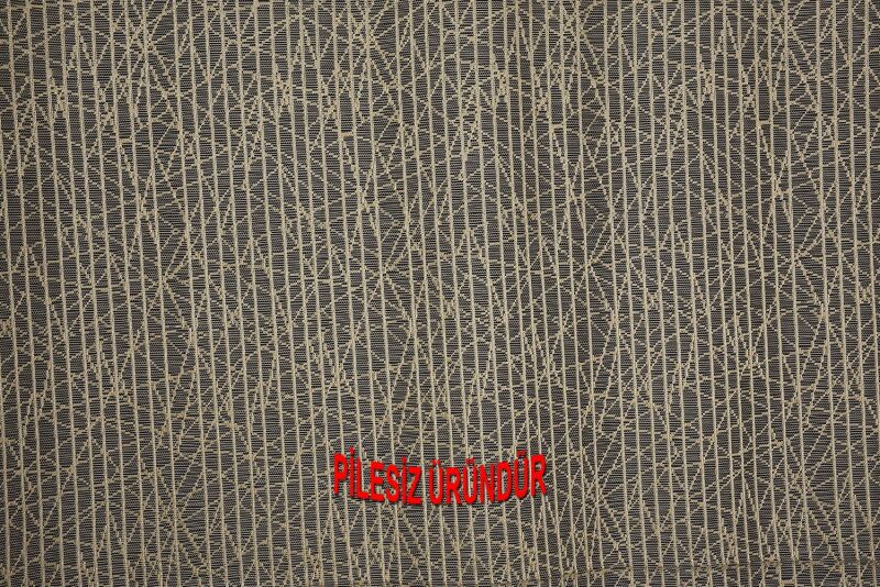 ÇİZGİLİ MODEL GOLD RENK TEK KANAT PİLESİZ Hazır Fon Perde 200*260 cm - 2