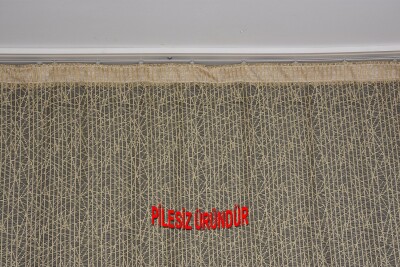 ÇİZGİLİ MODEL GOLD RENK TEK KANAT PİLESİZ Hazır Fon Perde 200*260 cm - 3