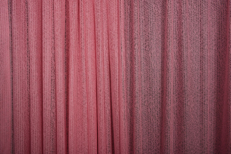 ÇİZGİLİ MODEL PEMBE RENK TEK KANAT Hazır dikilmiş Pileli Fon Perde 300*260 cm - 3