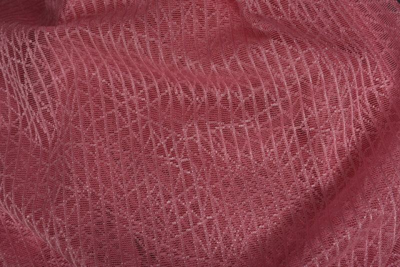 ÇİZGİLİ MODEL PEMBE RENK TEK KANAT Hazır dikilmiş Pileli Fon Perde 300*260 cm - 5