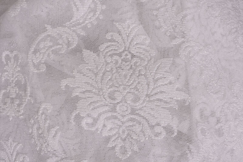 DAMAKS BEYAZ RENK TEK KANAT Hazır dikilmiş Pileli Fon Perde 300*260 cm - 8