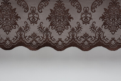 DAMAKS MODEL ACI KAHVE RENK TEK KANAT Pileli Fon Perde 75*260 cm - 3