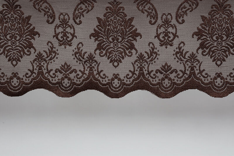 DAMAKS MODEL ACI KAHVE RENK TEK KANAT Pileli Fon Perde 75*260 cm - 3