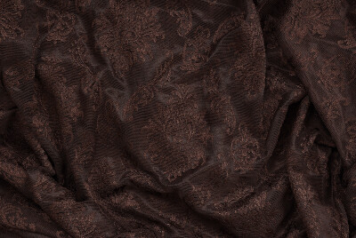 DAMAKS MODEL ACI KAHVE RENK TEK KANAT Pileli Fon Perde 75*260 cm - 7