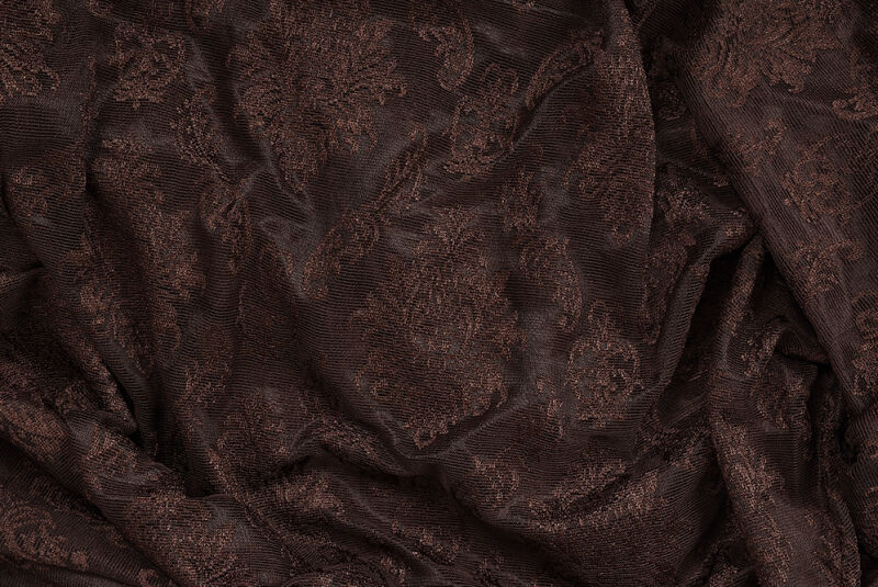 DAMAKS MODEL ACI KAHVE RENK TEK KANAT Pileli Fon Perde 75*260 cm - 7