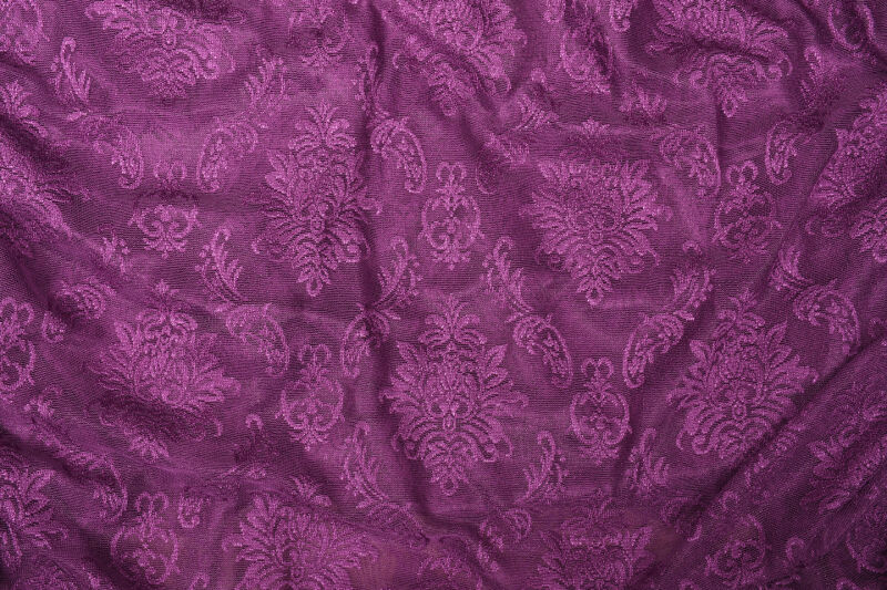 DAMAKS MOR RENK TEK KANAT Hazır dikilmiş Pileli Fon Perde 75*260 cm - 2