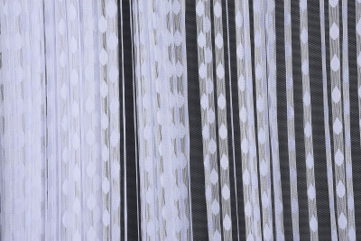 DAMLA MODEL BEYAZ RENK HAZIR İP PERDE 300*270 cm - AKÇA TEKSTİL