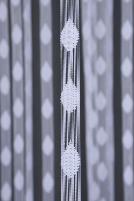 DAMLA MODEL BEYAZ RENK HAZIR İP PERDE 300*270 cm - 5