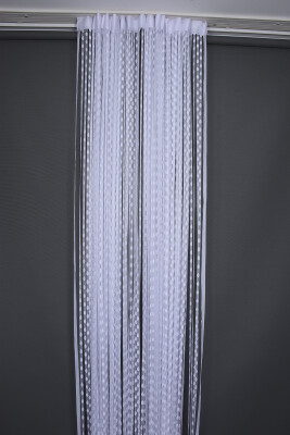 DAMLA MODEL BEYAZ RENK HAZIR İP PERDE 300*270 cm - 6