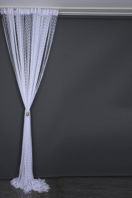 DAMLA MODEL BEYAZ RENK HAZIR İP PERDE 300*270 cm - 7