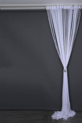 DAMLA MODEL BEYAZ RENK HAZIR İP PERDE 300*270 cm - 8