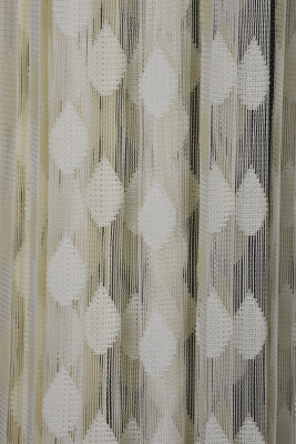 DAMLA MODEL KREM RENK HAZIR İP PERDE 300*270 cm - AKÇA TEKSTİL