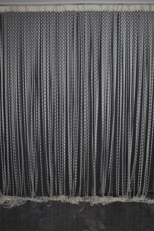 DAMLA MODEL KREM RENK HAZIR İP PERDE 300*270 cm - 2