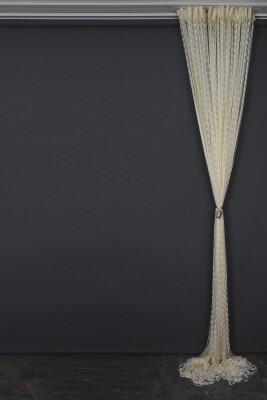 DAMLA MODEL KREM RENK HAZIR İP PERDE 300*270 cm - 9