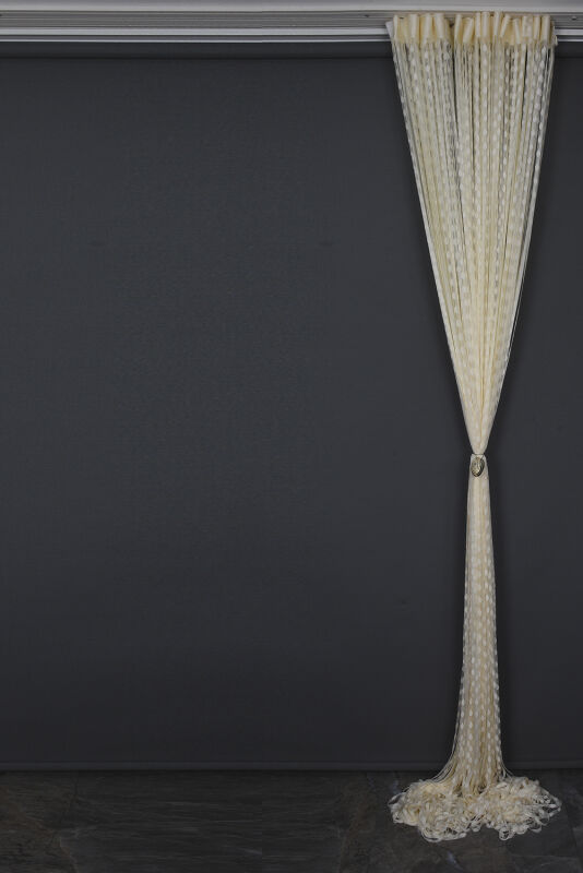 DAMLA MODEL KREM RENK HAZIR İP PERDE 300*270 cm - 9