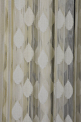DAMLA MODEL KREM RENK HAZIR İP PERDE 300*270 cm - AKÇA TEKSTİL