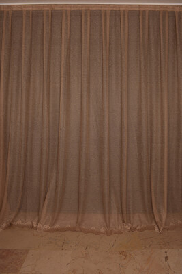 DAR ETEK MODEL VİZON RENK TEK KANAT Hazır Pileli Fon Perde 300*260 - 2