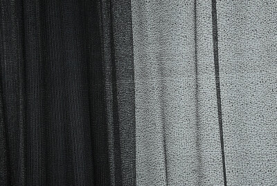 DAR ETEK SİYAH RENK TEK KANAT Hazır dikilmiş Pileli Fon Perde 300*260 cm - 2