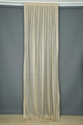 DAR ETEK VİZON RENK TEK KANAT Hazır dikilmiş Pileli Fon Perde 75*260 cm - 1