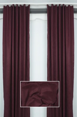 DOKUMA BORDO RENK (EKSTRAFOR BÜZGÜLÜ) TEK KANAT FON PERDE 150x260 CM - 3