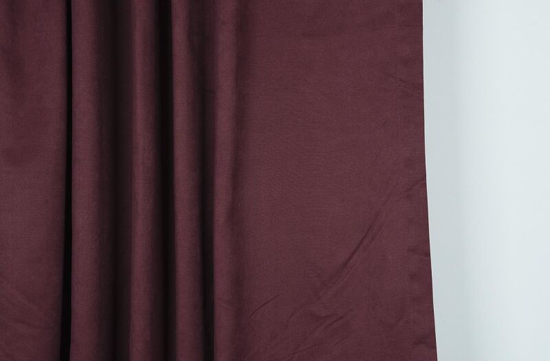 DOKUMA BORDO RENK (EKSTRAFOR BÜZGÜLÜ) TEK KANAT FON PERDE 150x260 CM - 4